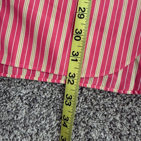 Kiton Women’s Red and White Striped Dress Shirt - Picture 7 of 7